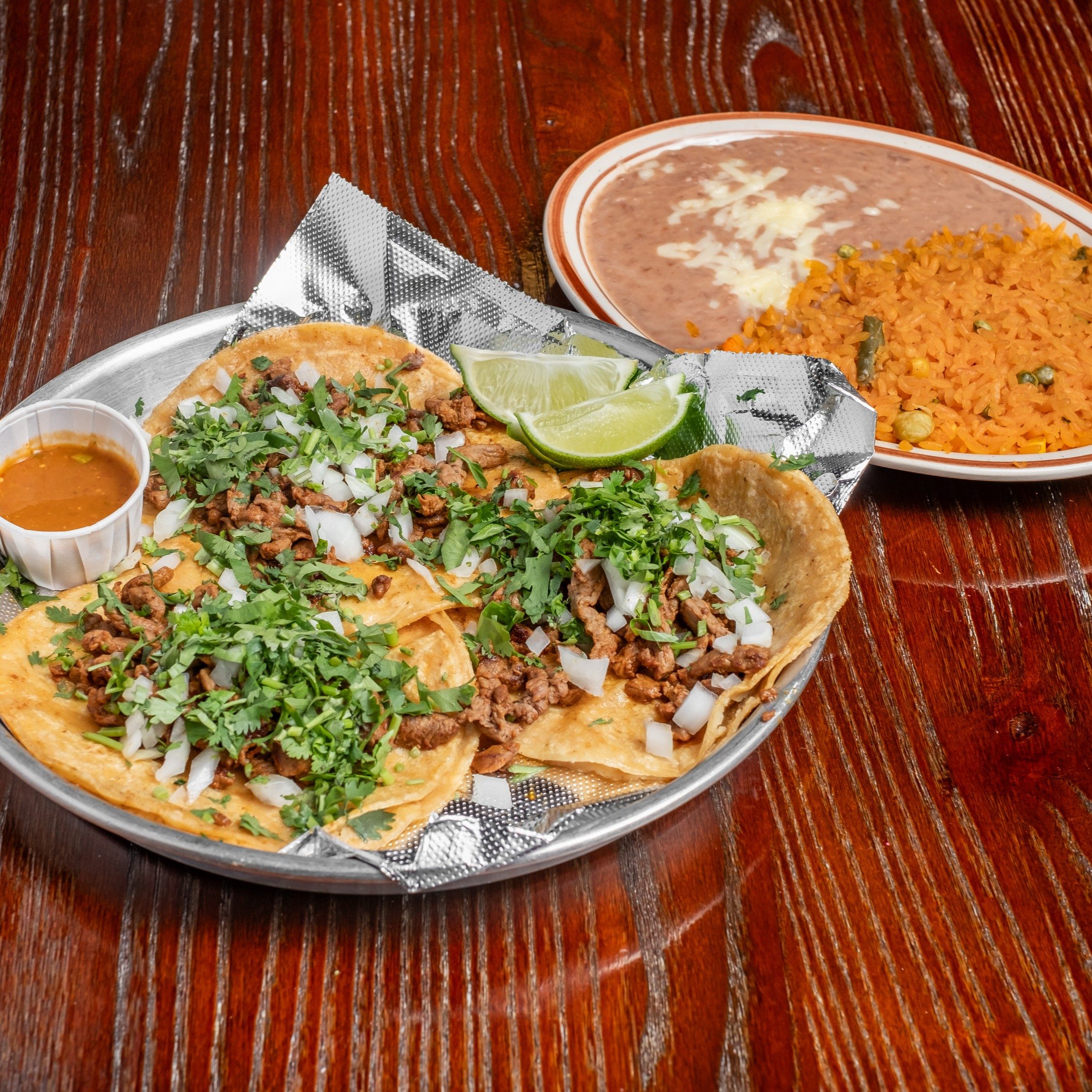 Ostreet Tacos Asada Meal.