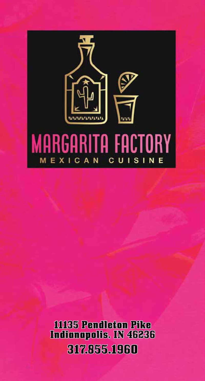 Our Menu Margarita Factory